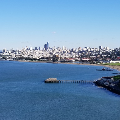 Views of Downtown San Francisco from the bridge